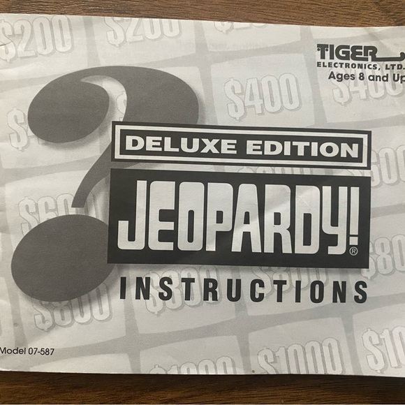 JEOPARDY  Tiger Electronics Handheld Game 1999 Working With Cartridge Vintage - Picture 3 of 3